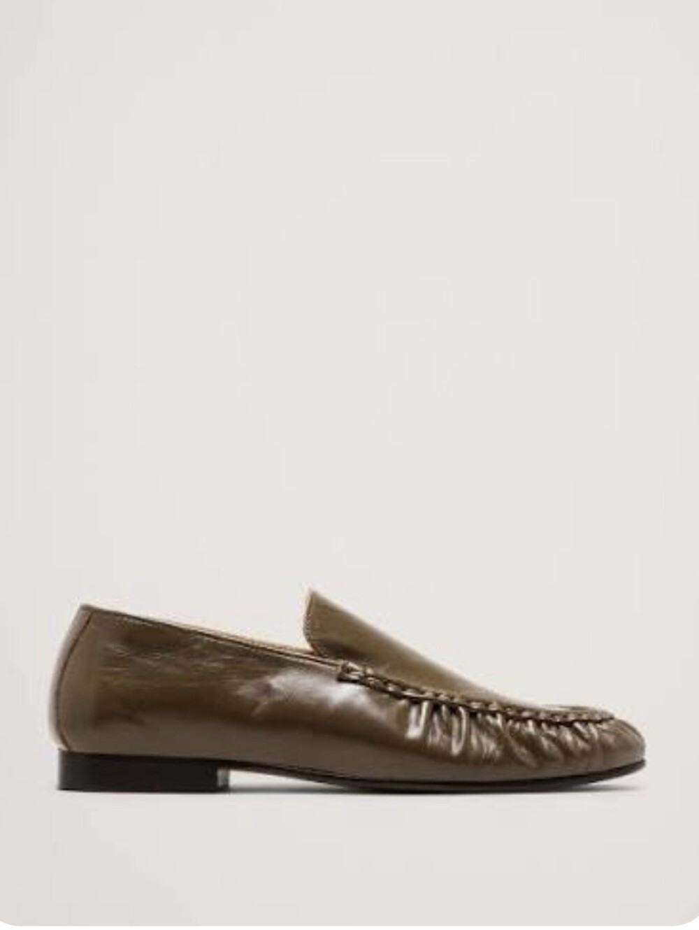 Banana Republic Leather Moc-Toe Loafer Mushroom Taupe